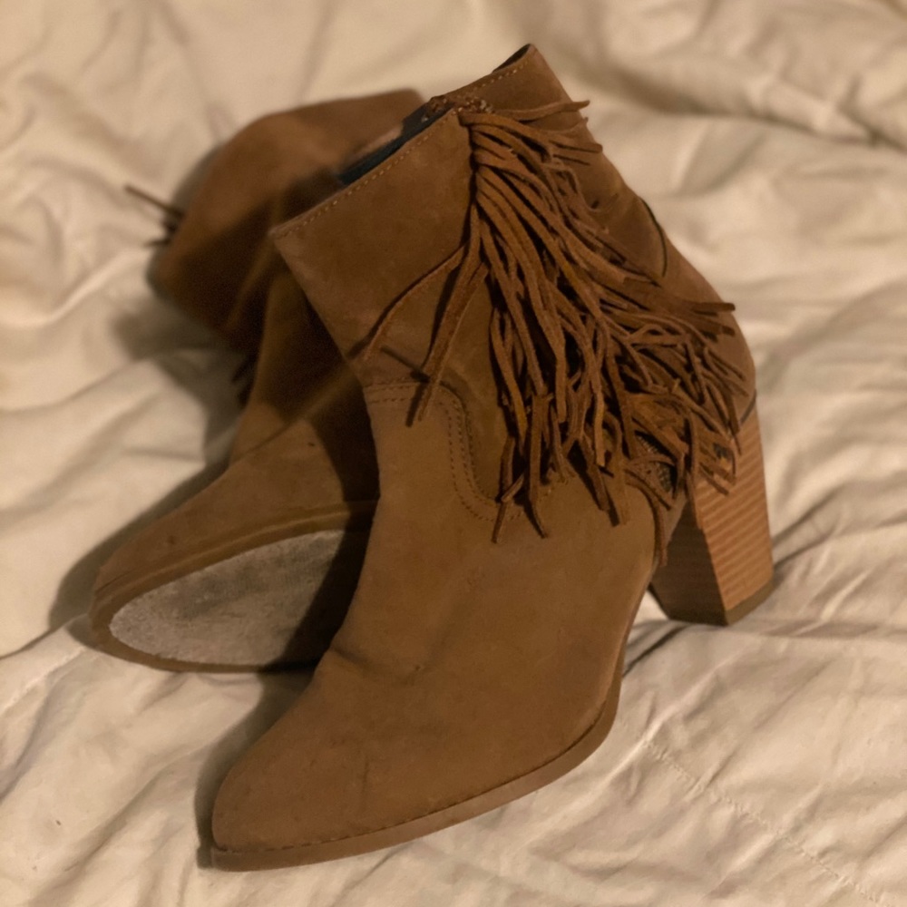 Rampage Fringe Booties